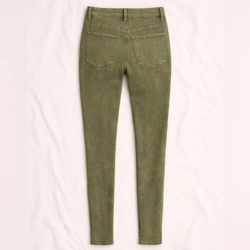 Madewell Olive High Rise Skinny Jeans Button Fly TENCEL Denim 27/26 - Picture 3 of 5